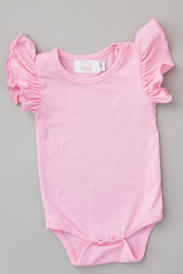 bubblegum-pink-s-s-flutter-bodysuit Mila &  Rose - Sophia's Style-Bubblegum Pink S/S Flutter Bodysuit-0-3M--1